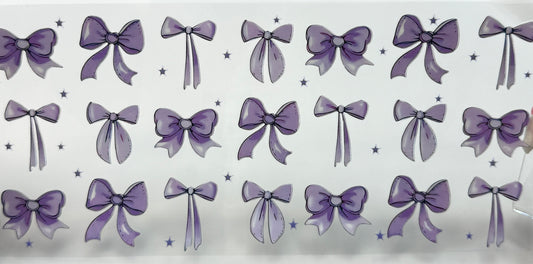 Pattern of purple bows 