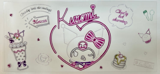 Sticker sheet with Kuku character and related illustrations 