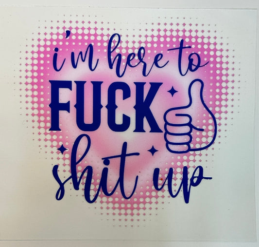 Text with a graphic of a hand giving a thumbs up on a gradient background