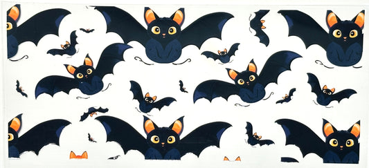 Pattern of black bats with orange ears 