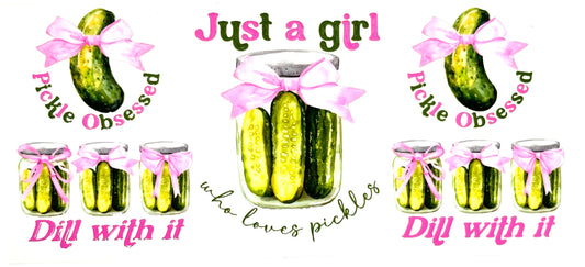 Three pickle-themed designs with text and pickles on a white background