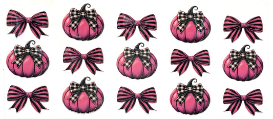 Pink Pumpkins and Striped Bows Wrap-900