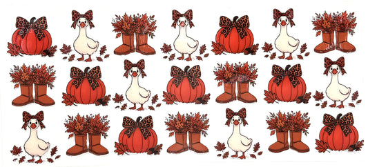 Fall Geese and Boots Wrap-915