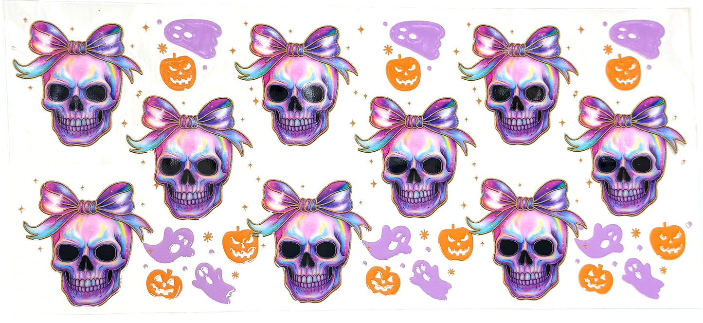 Pastel Skull w/Bows-947