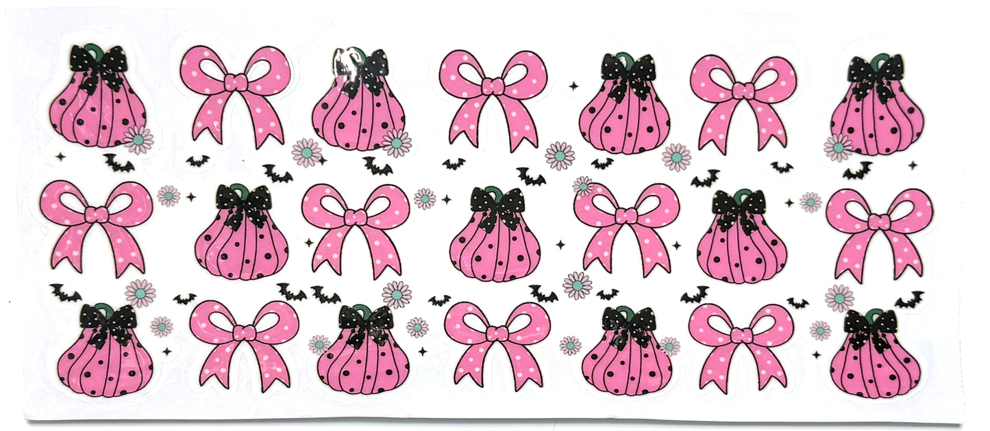 Pink Pumpkins and Bows Wrap (GLOW)-961