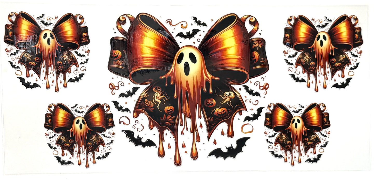 Black and Gold Ghost Bow Wrap-967