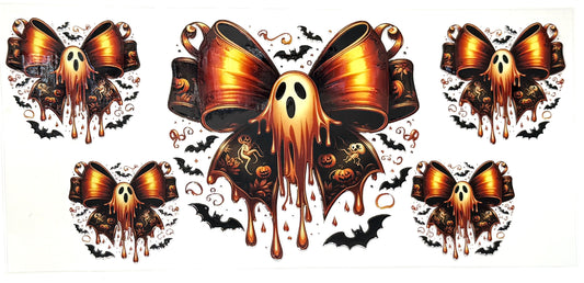 Black and Gold Ghost Bow Wrap-967