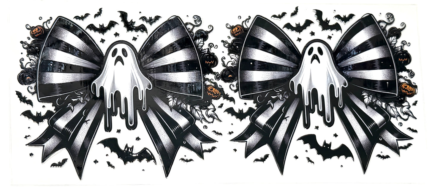 Black and White Bow Ghost Wrap-975