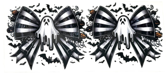 Black and White Bow Ghost Wrap-975