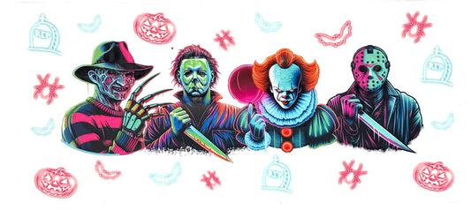 Horror Neon Halloween Wrap-987