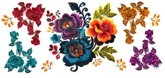 Stitch Like Floral Wrap-1004