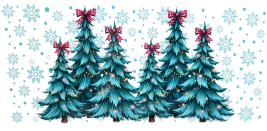 Christmas Trees and Snowflakes Wrap-1015