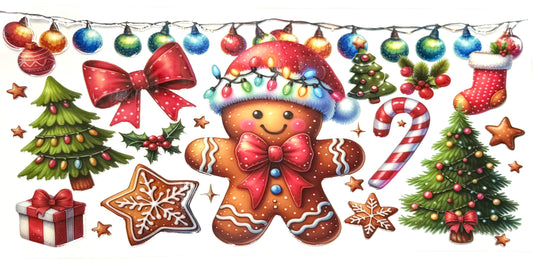 Gingerbread w/Christmas Lights Wrap-1018