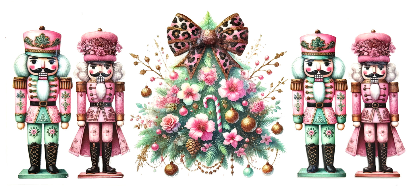 Nutcrackers, Tree w/Leopard Bow Wrap-1043