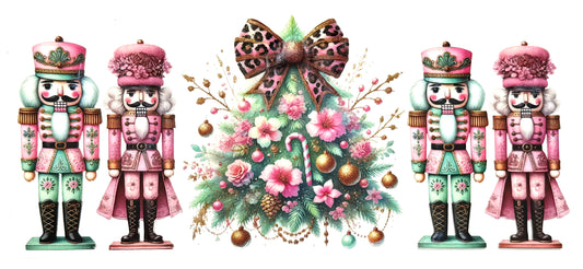 Nutcrackers, Tree w/Leopard Bow Wrap-1043