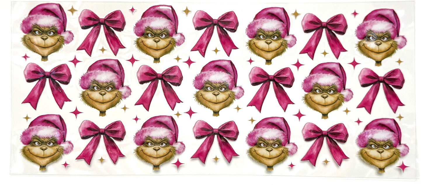 Green Guy and Pink Bows Wrap-1050