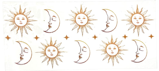 Gold and White Celestial Moon and Sun Wrap-1066