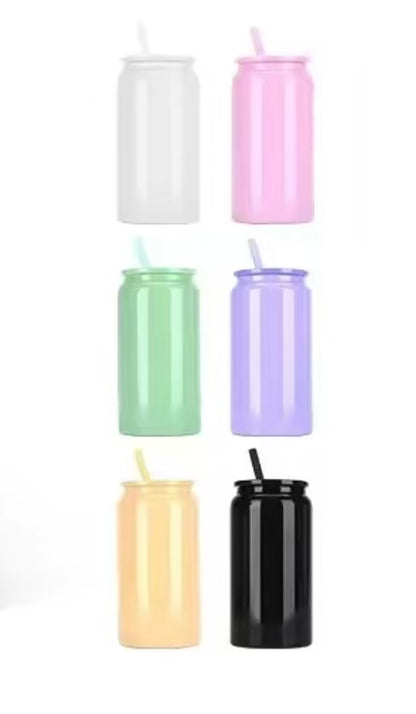 16oz Stainless Steele Color Lid and Straw (NON-SNOWGLOBE)