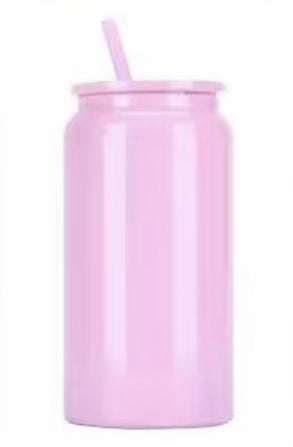 16oz Stainless Steele Color Lid and Straw (NON-SNOWGLOBE)