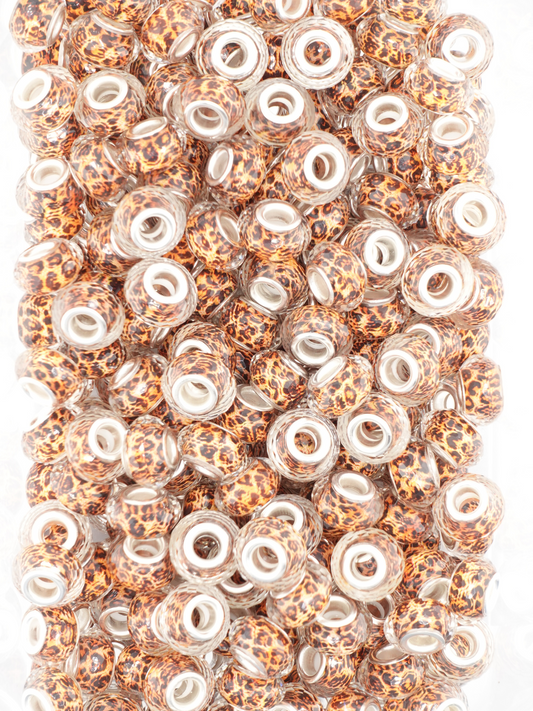 Collection of spacers with a leopard print design