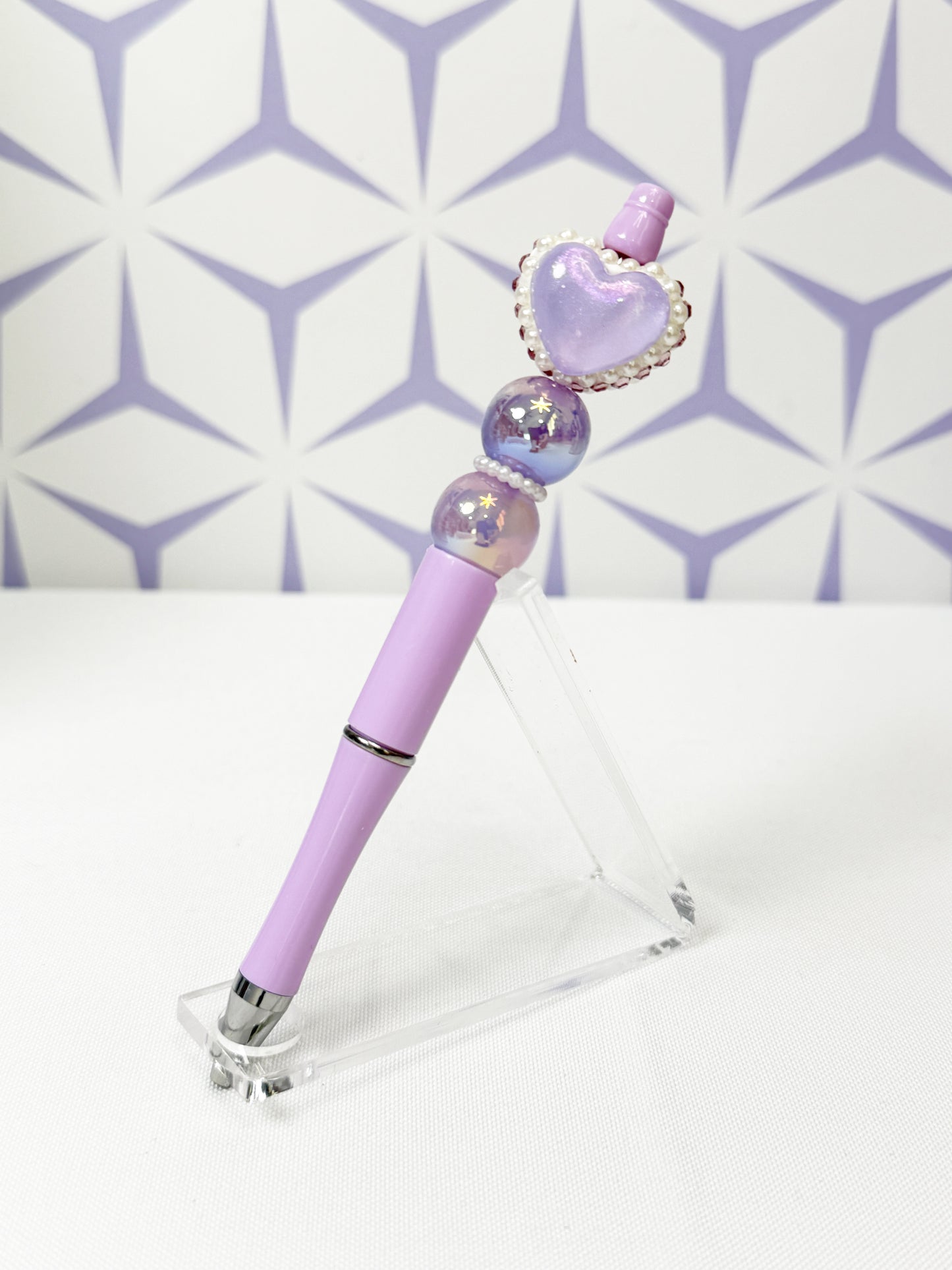 Bubble Hearts Pearls and Rhinestone Pen