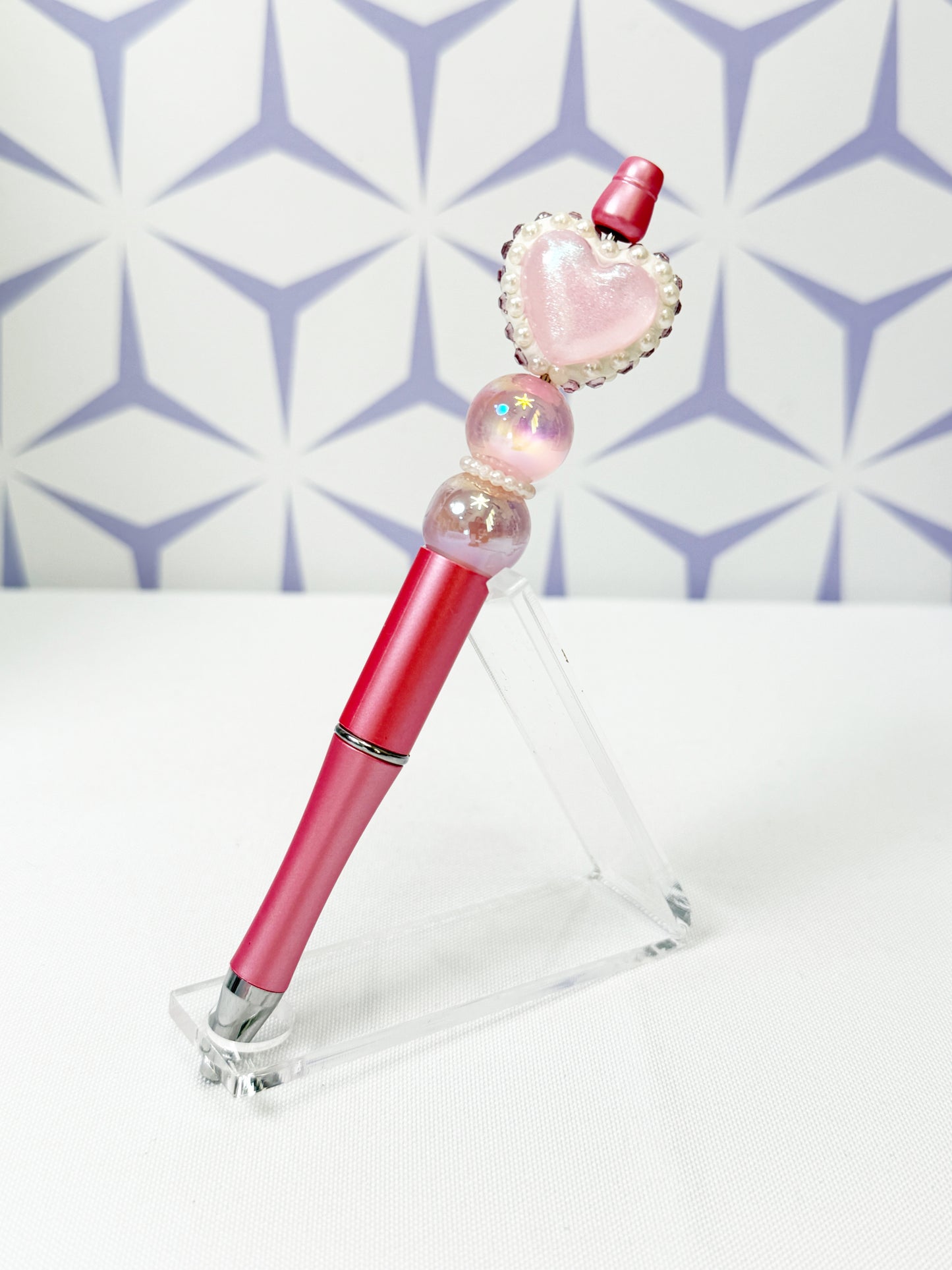 Bubble Hearts Pearls and Rhinestone Pen