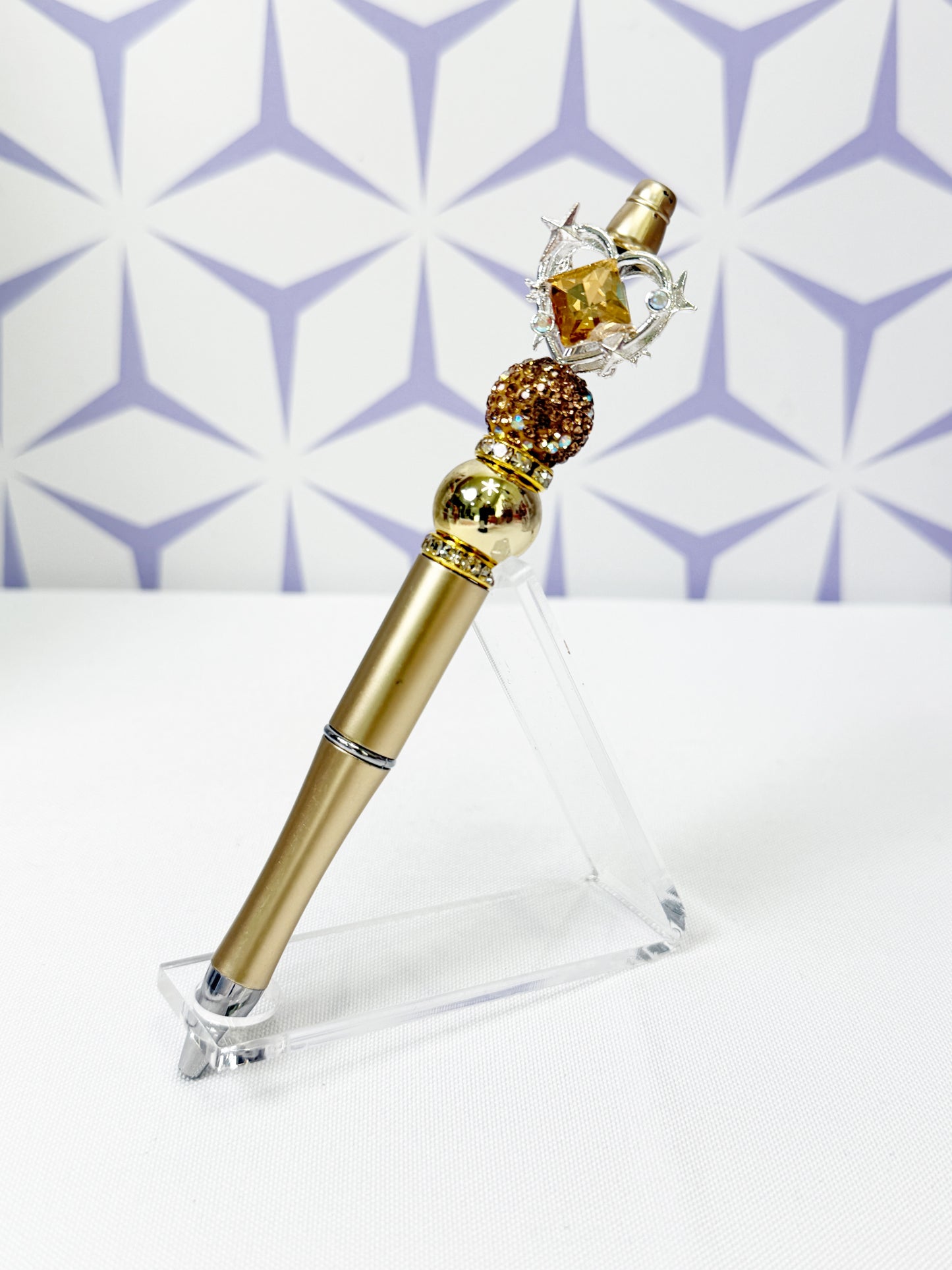 Metal Heart with Gem Pen