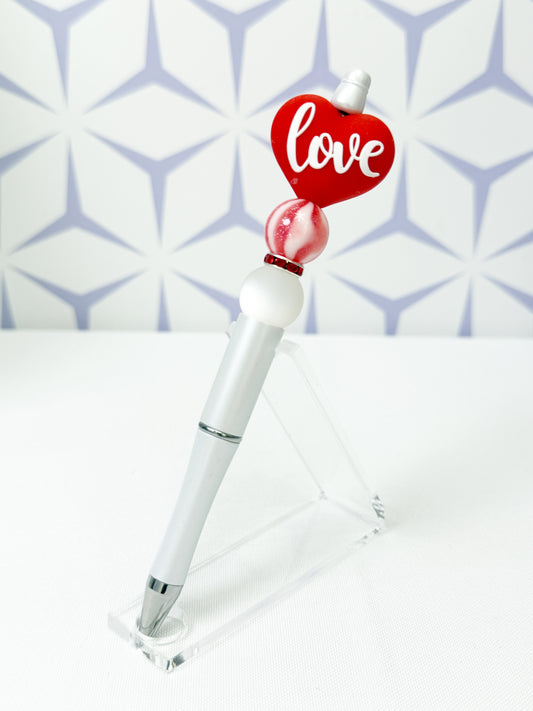 Puffy Love Heart Pen