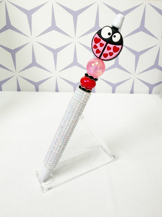 Ladybug Rhinestone Pen