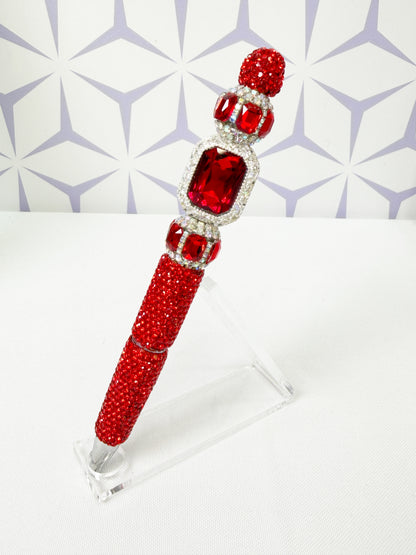 Fancy Red Rhinestone Pen