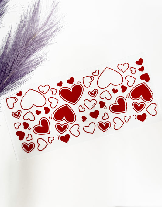 Red and White Hearts Wrap-1233