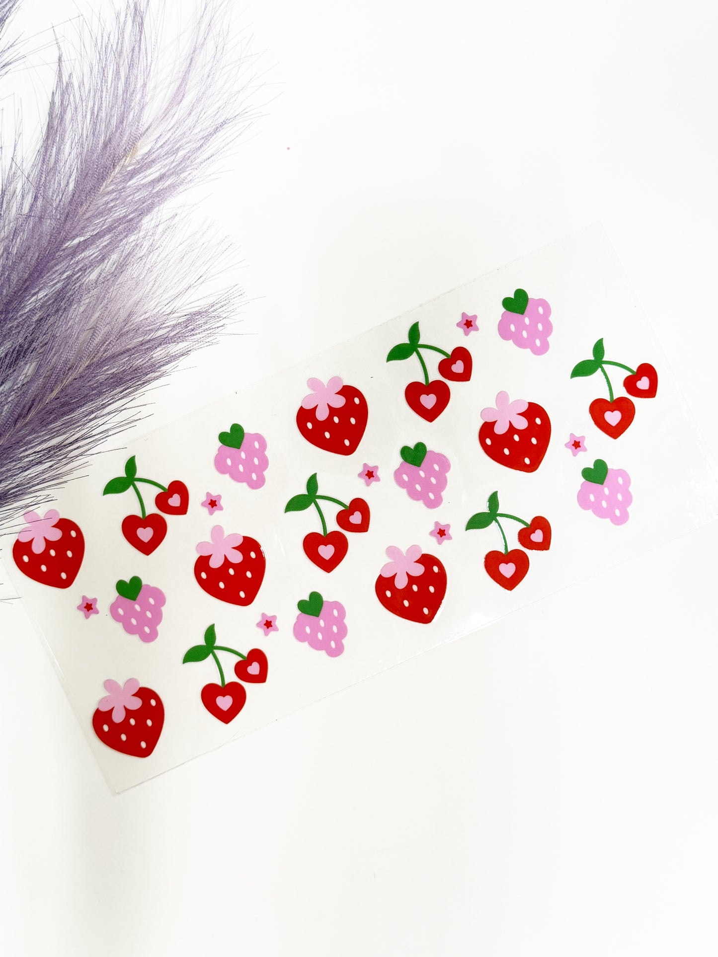 Heart Cherries/Raspberries, Strawberries Wrap-1281