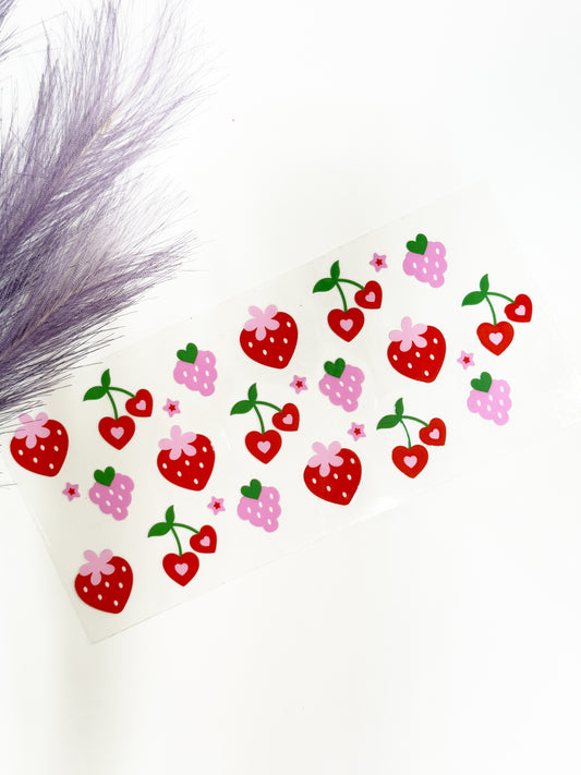 Heart Cherries/Raspberries, Strawberries Wrap-1281