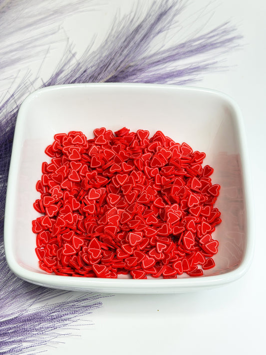 H102 Red Hearts Clay