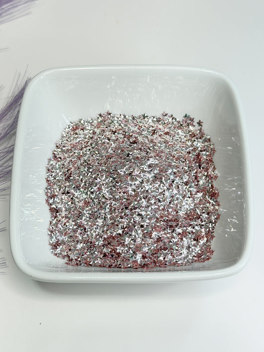 S101 Pink/Silver Star Glitter