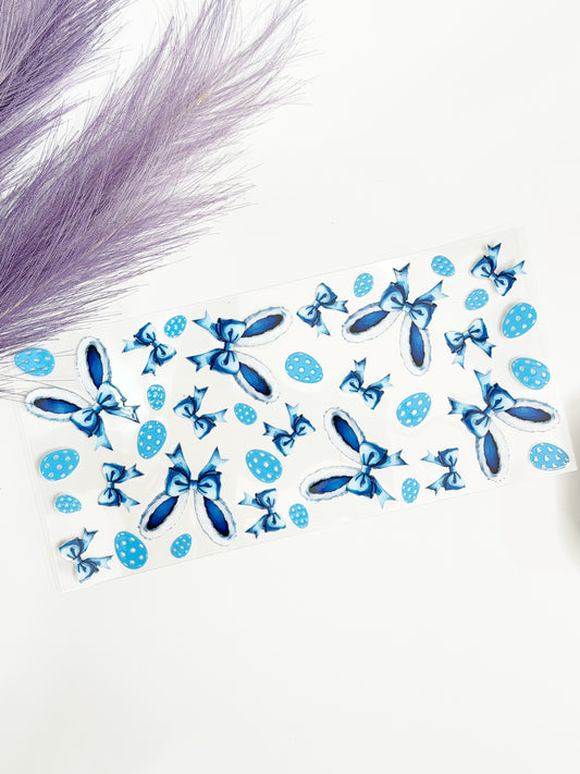 Blue Bunny Ears and Bows Wrap-1288