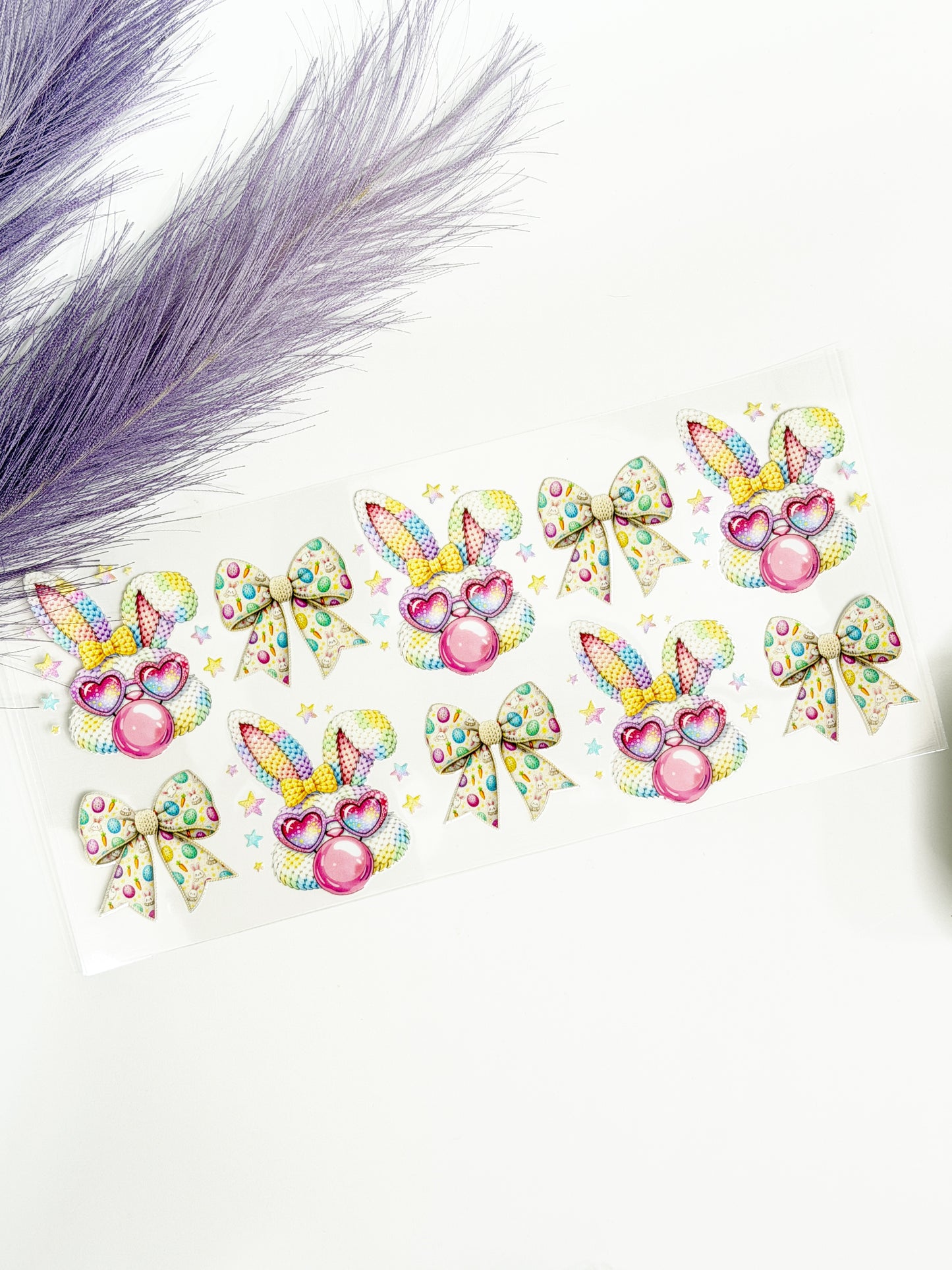 Rainbow Bunny and Bows Wrap-1298