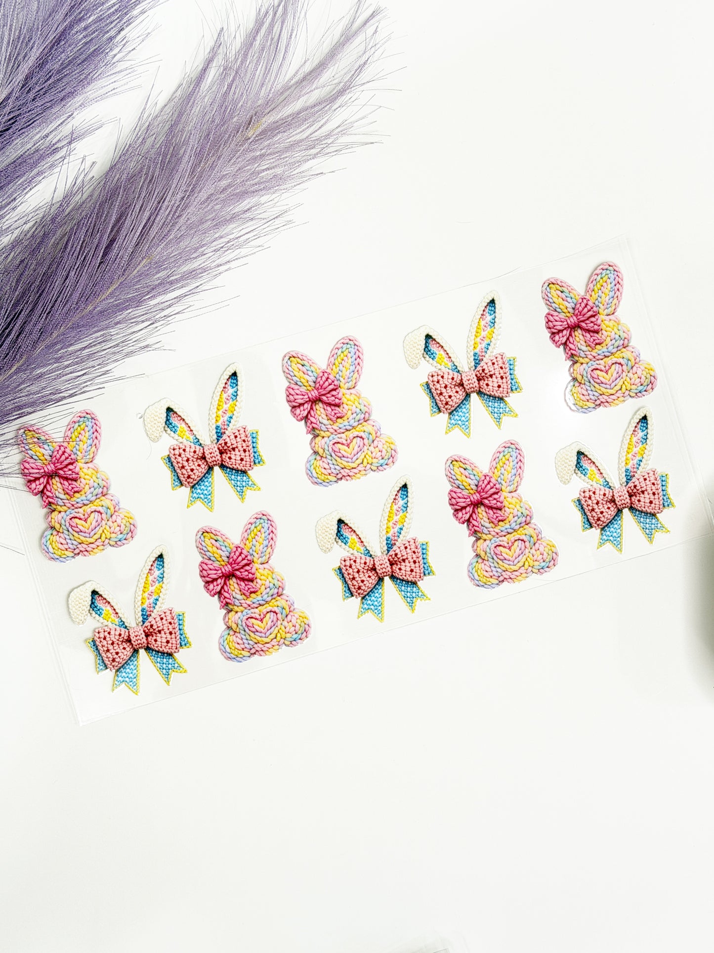 Rainbow Yarn Bunny and Ears Wrap-1300