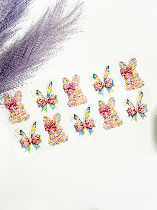 Rainbow Yarn Bunny and Ears Wrap-1300