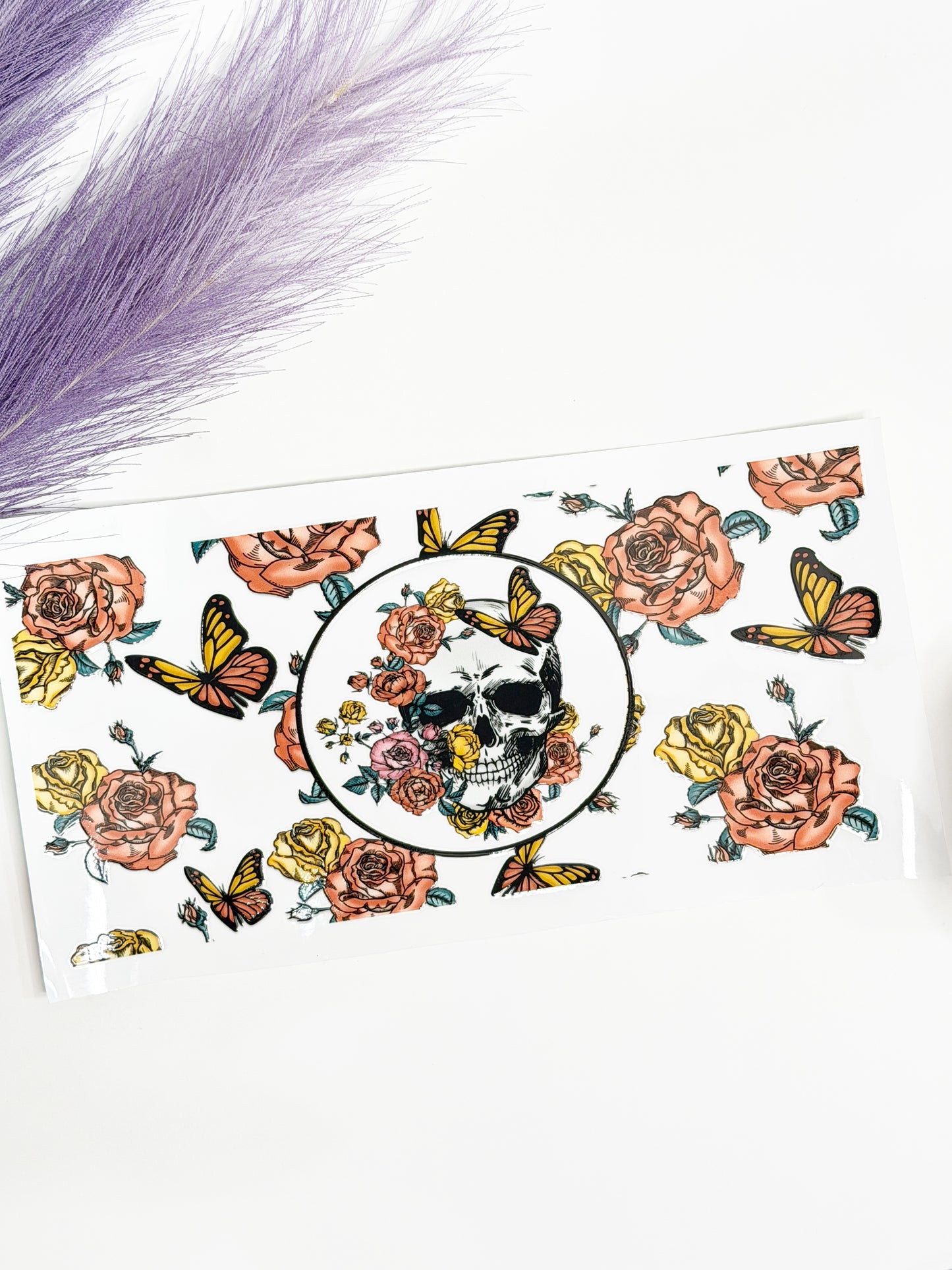 Flowers, Butterfly, and Skull Wrap-1326