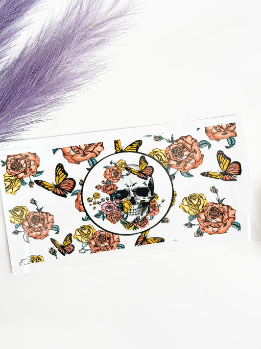 Flowers, Butterfly, and Skull Wrap-1326