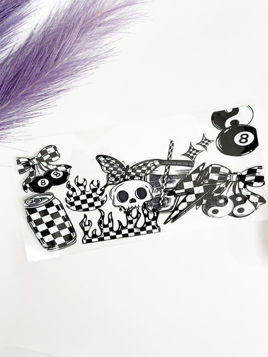 Checkered Skull/Yin Yang Wrap-1340