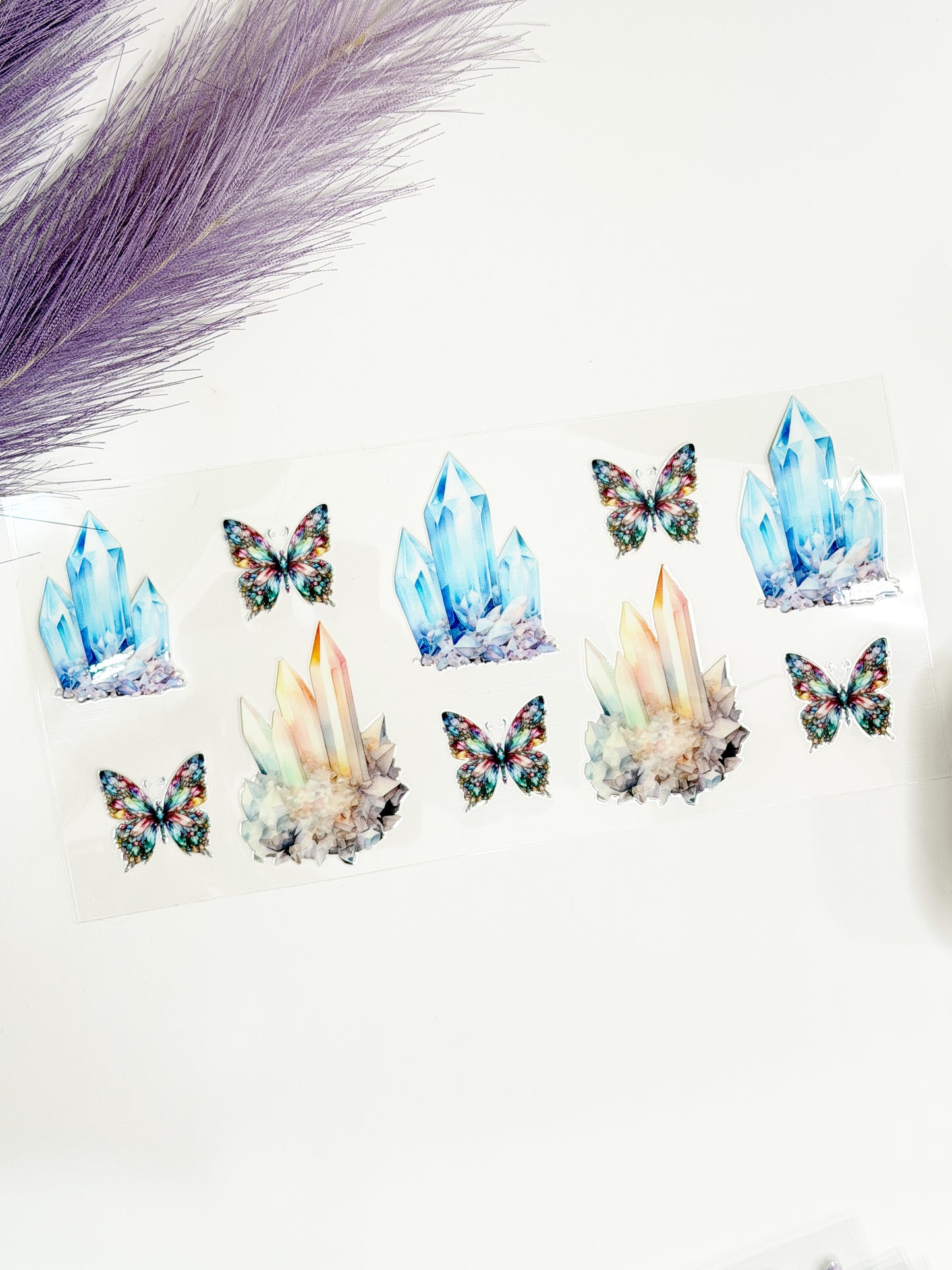 Crystal Clusters and Butterflies Wrap-1348