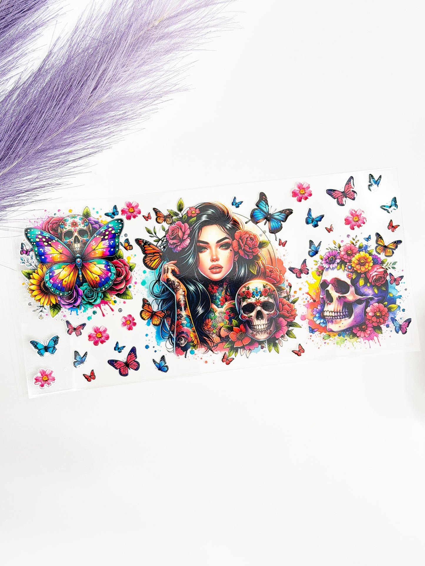 Sugar Skull and Tatted Girl Wrap-1351