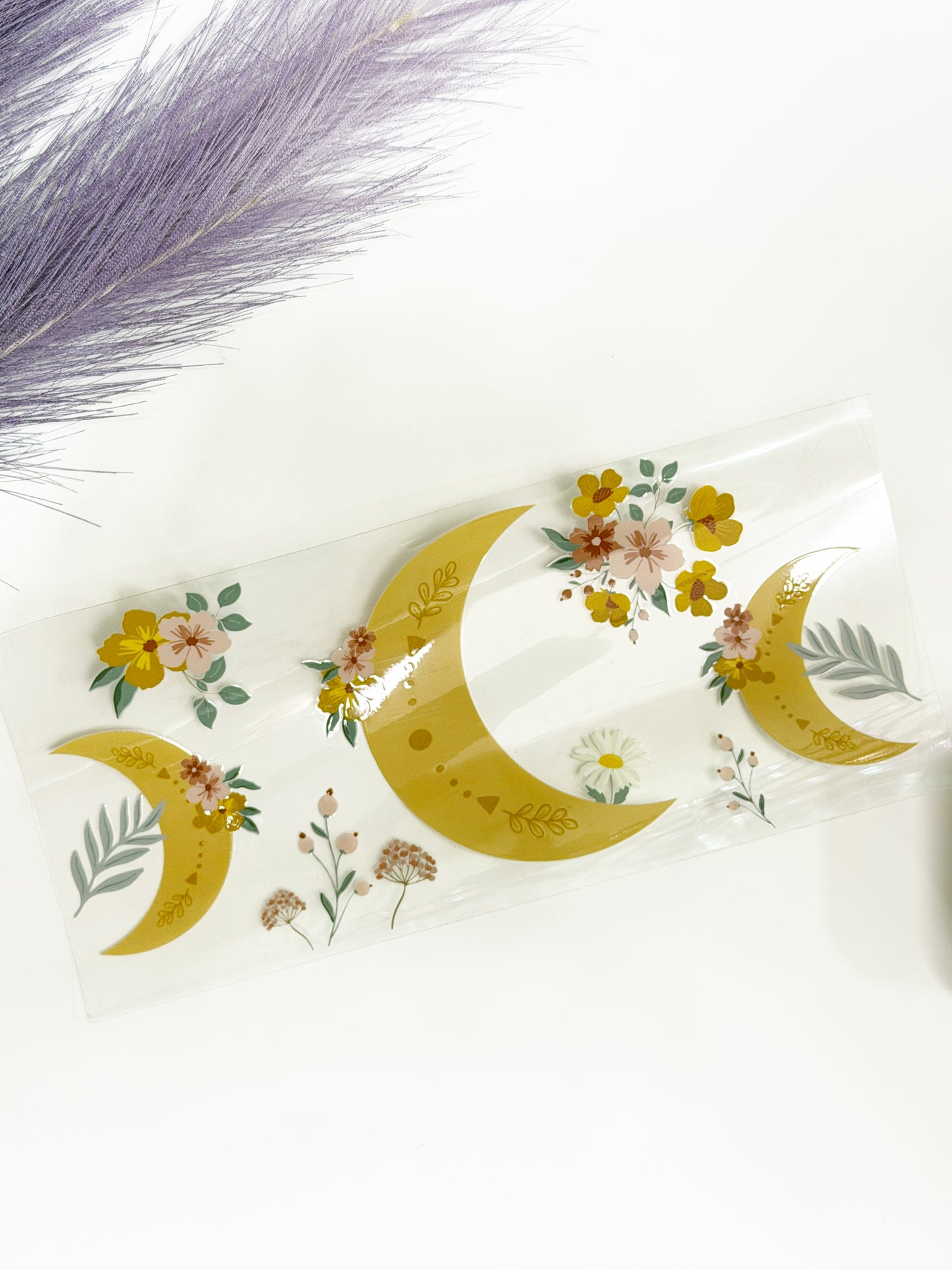Boho Moon and Flowers Wrap-1404