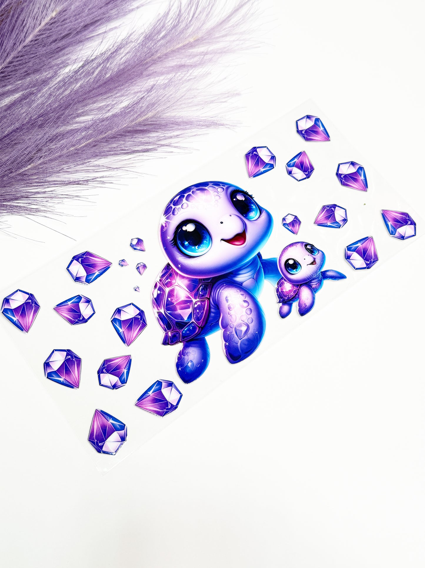 Purple Turtle and Gems Wrap-1470