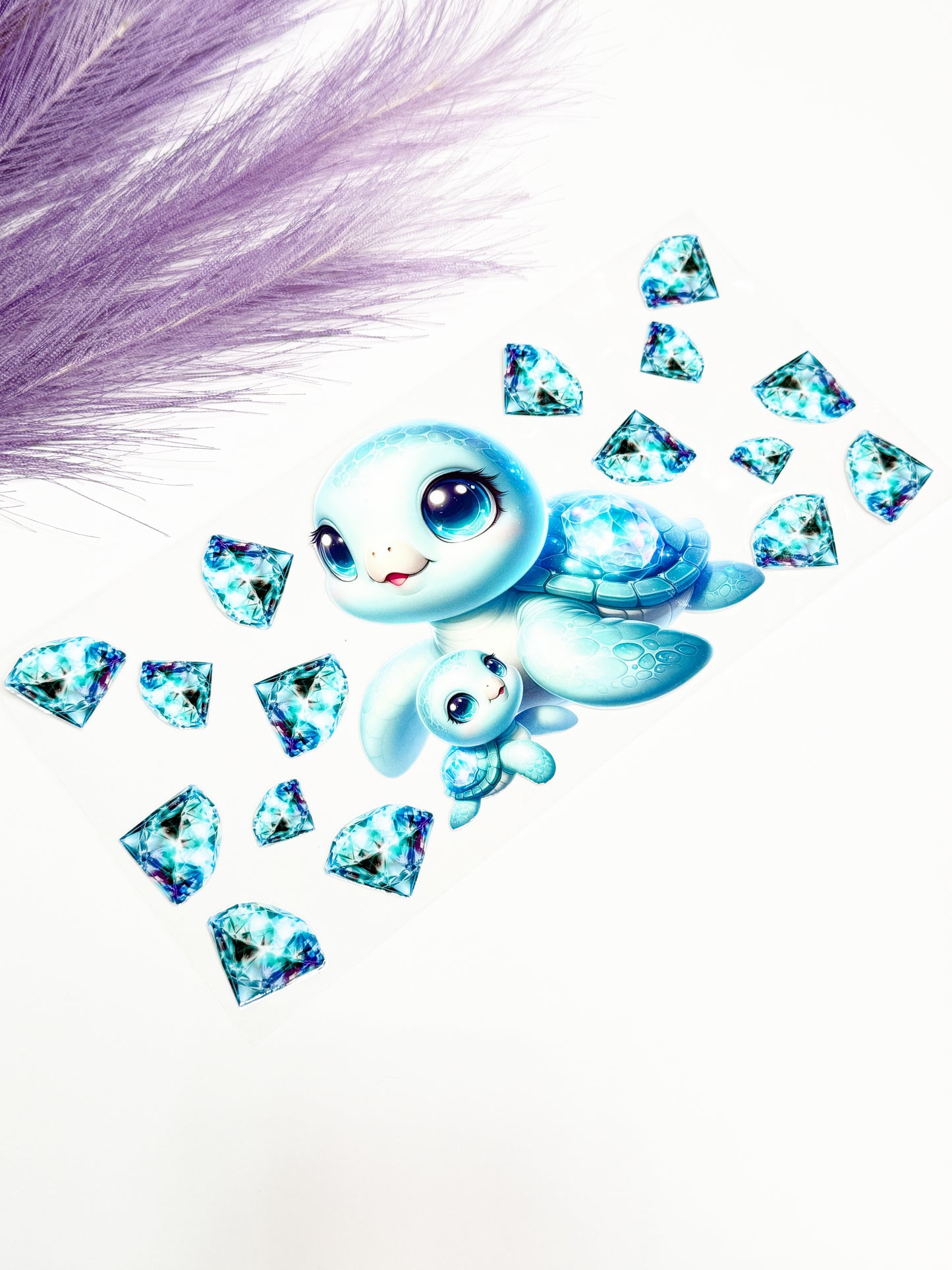 Purple Turtle and Gems Wrap-1470