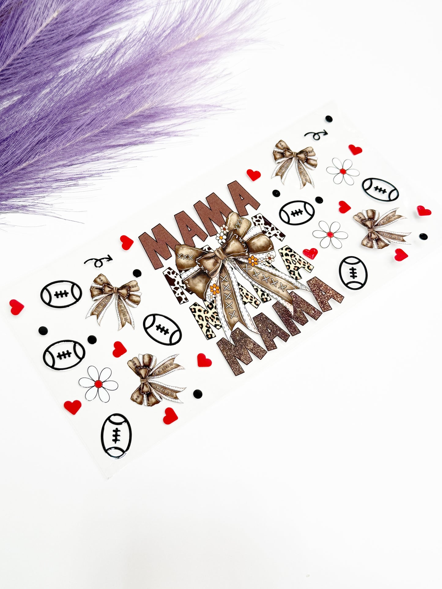Mama Football Bows Wrap-1496