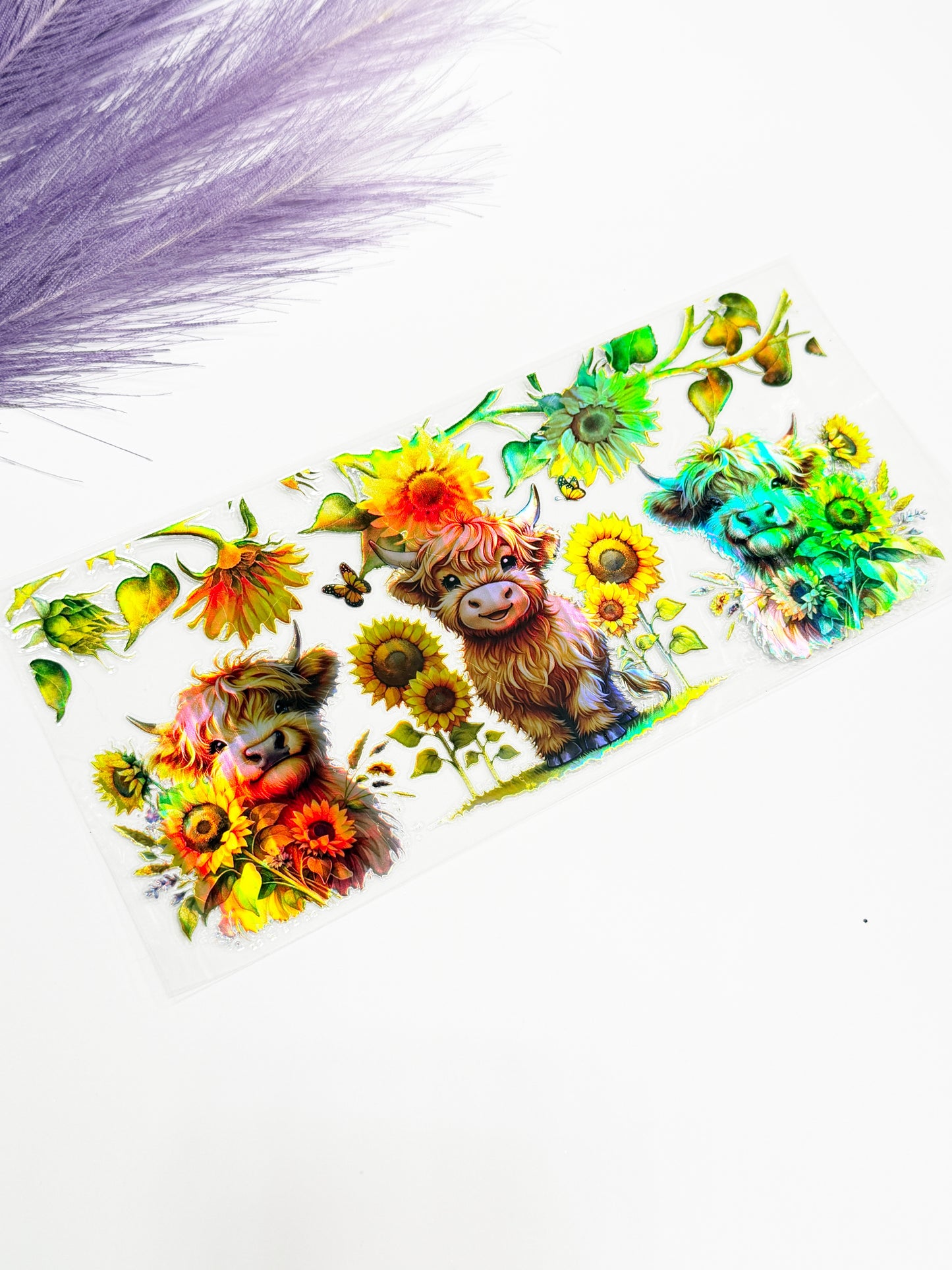 Holographic Sunflower Cow Wrap-1557