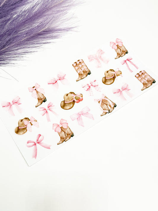 Pink Cowgirl and Bows Wrap-1594